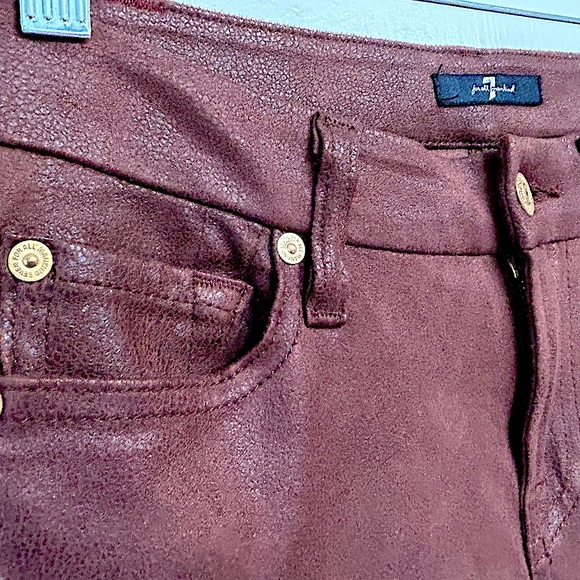 7 for All Mankind Skinny Jeans Faux Suede - Picture 6 of 8